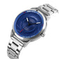 Stylish Waterproof Gold Quartz Watch for Men - Silver Black