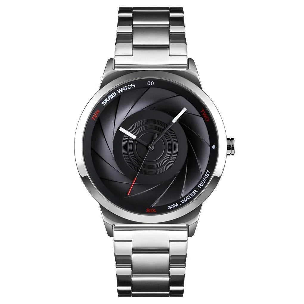 Stylish Waterproof Gold Quartz Watch for Men