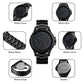 Stylish Waterproof Men Quartz Watch with Steel Band - Black
