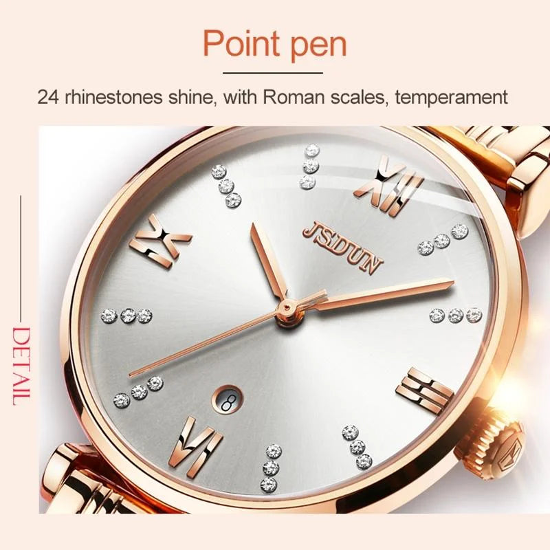 Stylish Waterproof Quartz Watch for Women - Ultra-thin