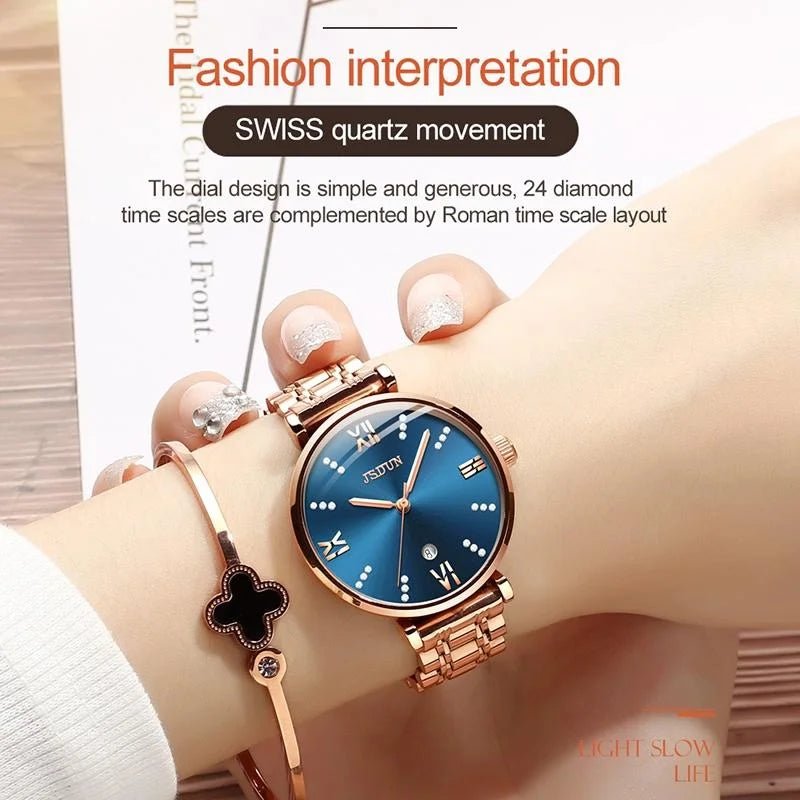 Stylish Waterproof Quartz Watch for Women - Ultra-thin