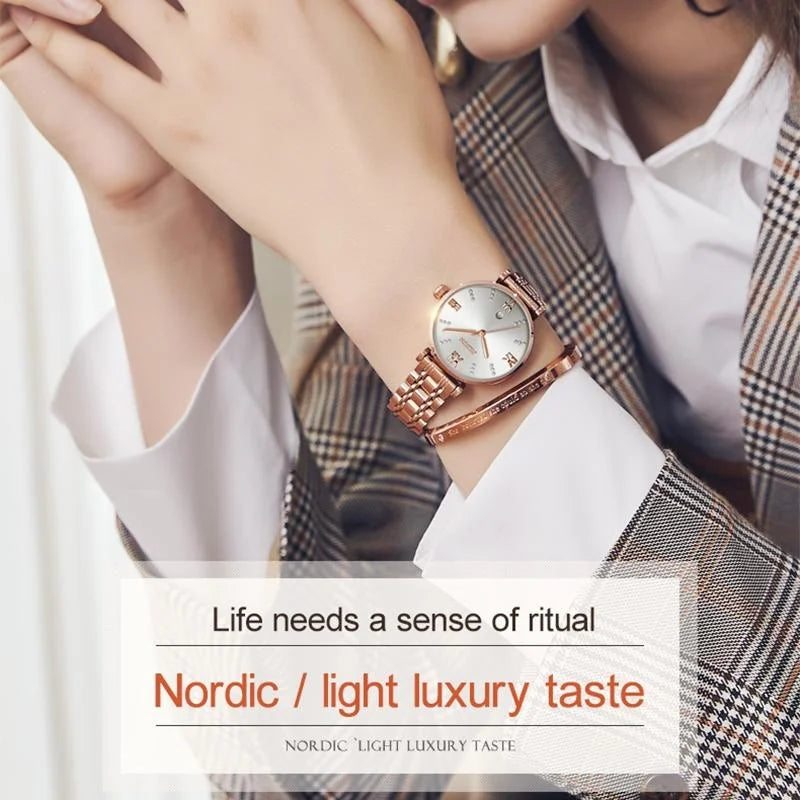 Stylish Waterproof Quartz Watch for Women - Ultra-thin