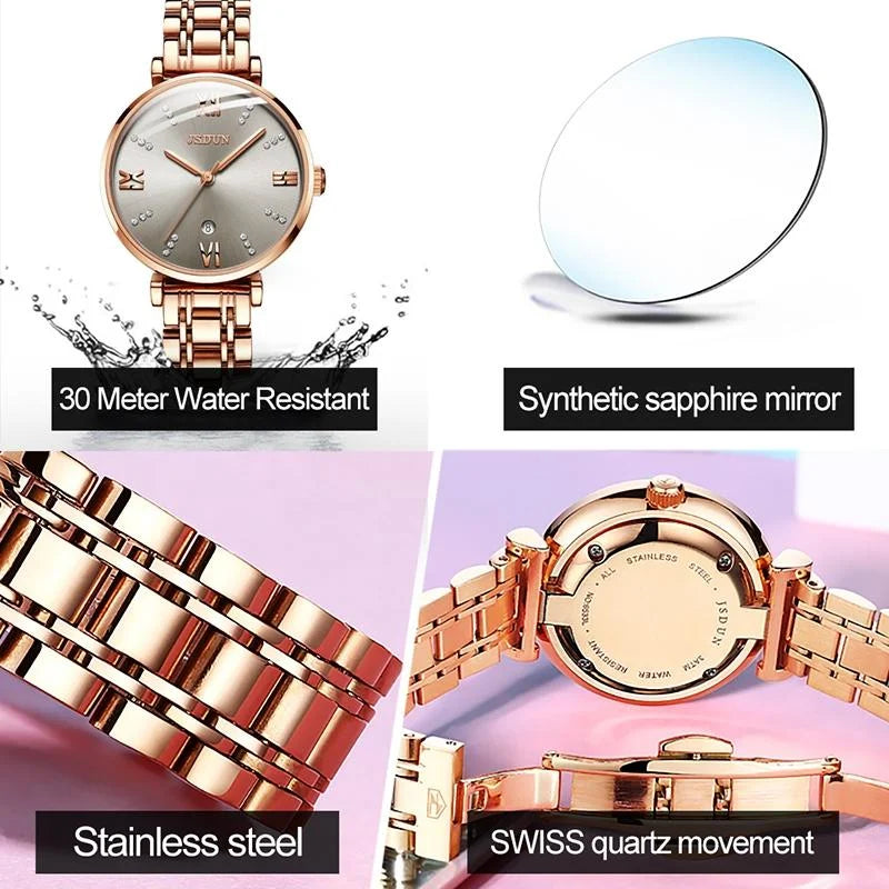 Stylish Waterproof Quartz Watch for Women - Ultra-thin