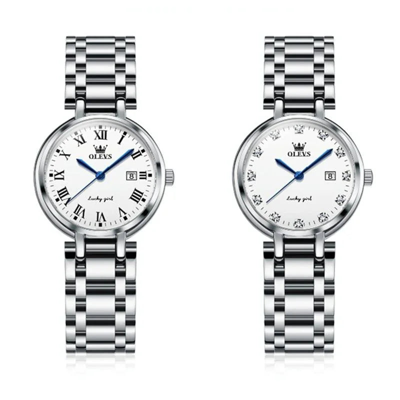Stylish Waterproof Women Quartz Watch with Roman Dial