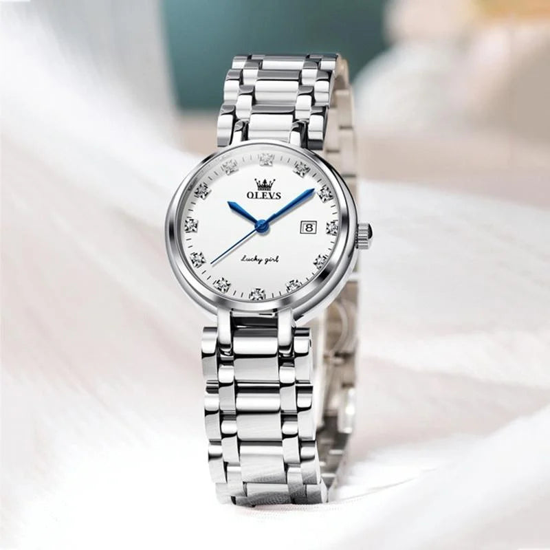 Stylish Waterproof Women Quartz Watch with Roman Dial