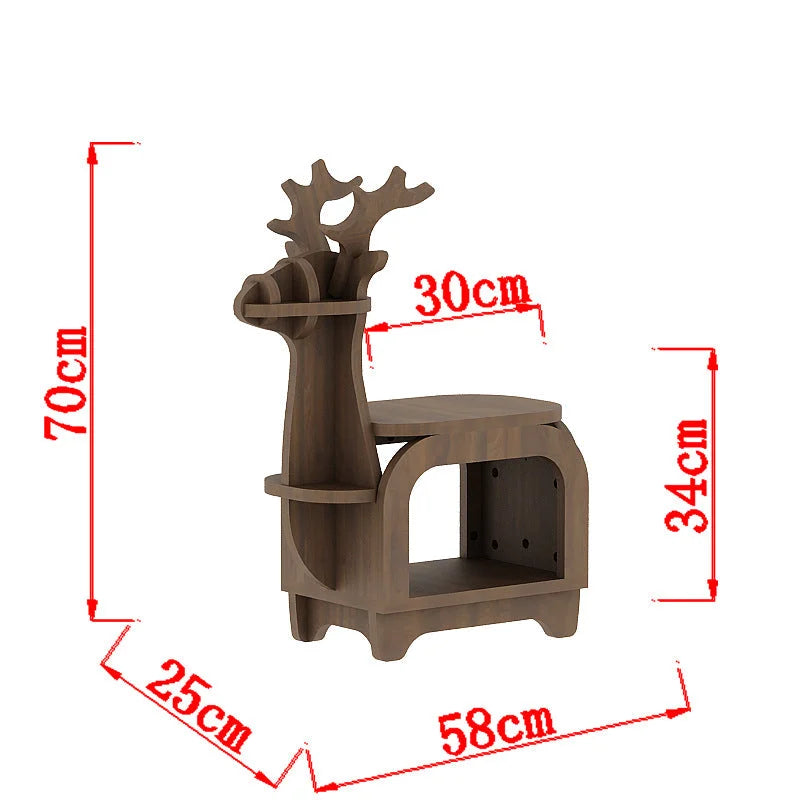 Sub Black Walnut Trumpet Creative Reindeer-Shaped Solid