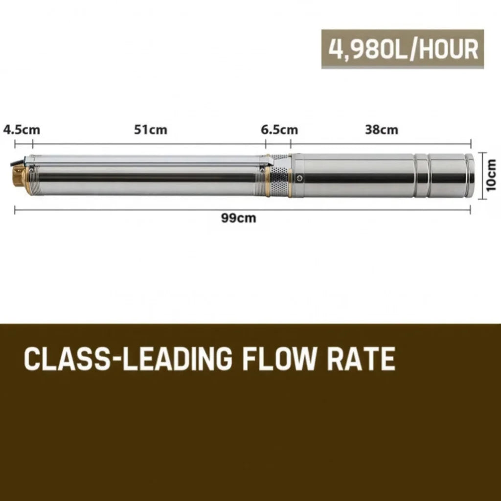 Submersible Bore Water Pump 1.5HP Deep Well Irrigation