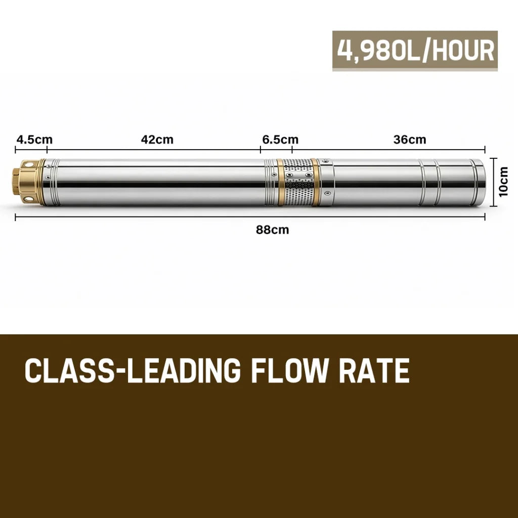 Submersible Bore Water Pump 1HP Deep Well Irrigation
