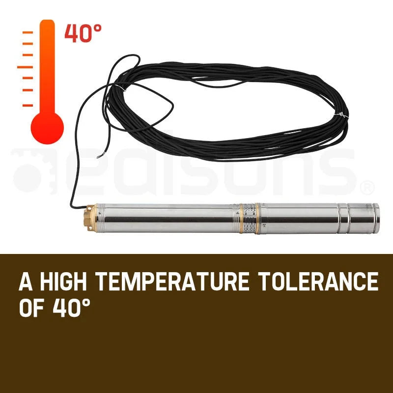 Submersible Bore Water Pump 1HP Deep Well Irrigation