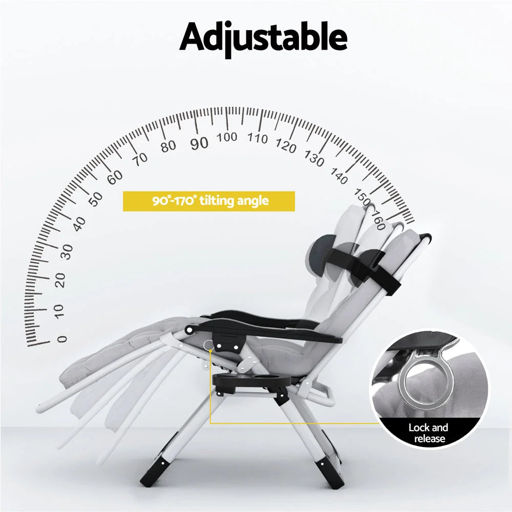 Sun Lounge Folding Lounger Camping Zero Gravity Chair