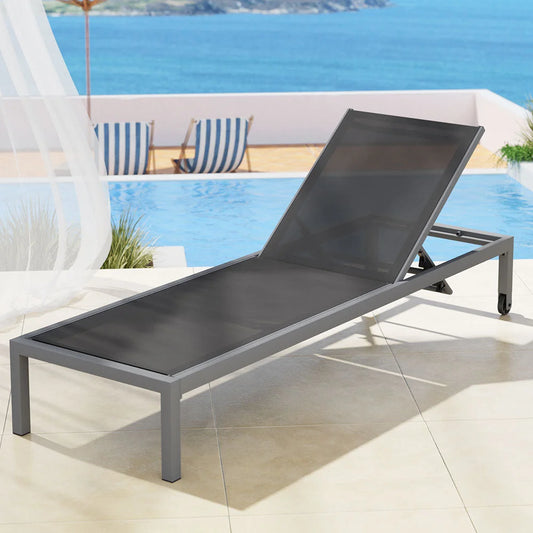 Sun Lounge Outdoor Lounger Aluminium Folding Beach Chair