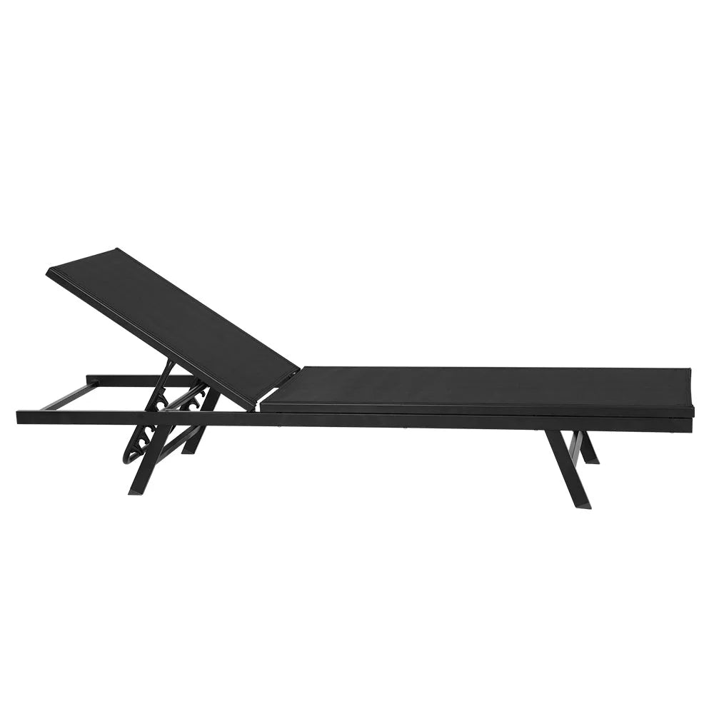 Sun Lounge Outdoor Lounger Steel Beach Chair Patio