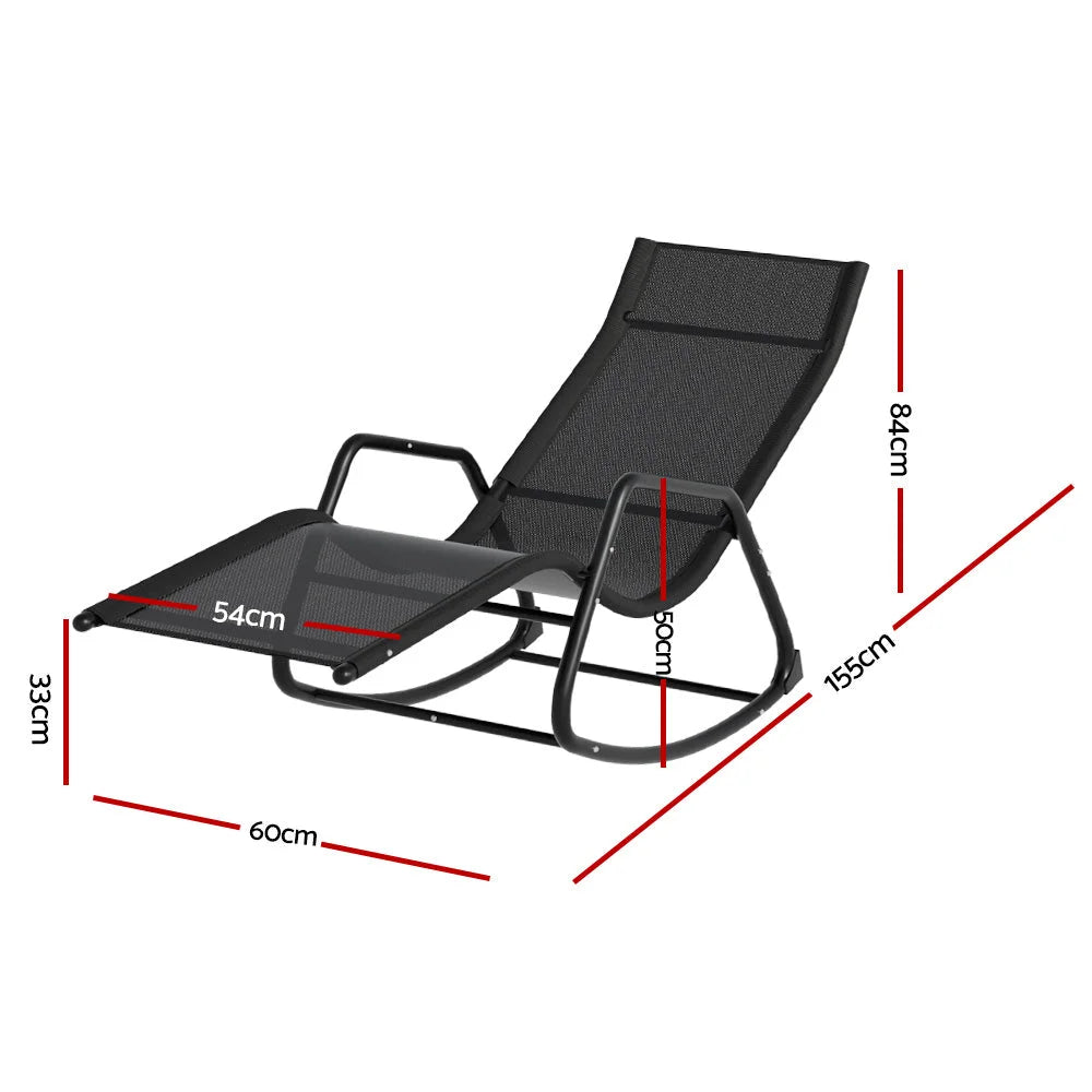 Sun Lounge Rocking Chair Outdoor Lounger Patio Furniture