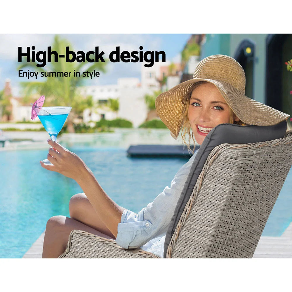 Sun lounge Setting Recliner Chair Outdoor Furniture Patio