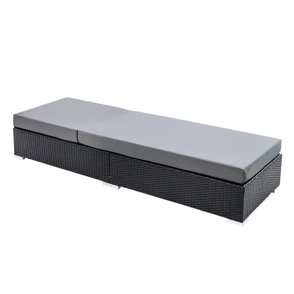 Sun Lounge Wicker Lounger Outdoor Furniture Rattan Garden