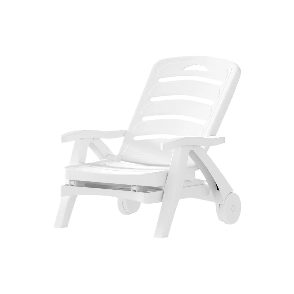 Sun lounger folding with key surfaces and edge shape