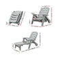 Sun Lounger Folding Lounge Chair with Wheels for Patio
