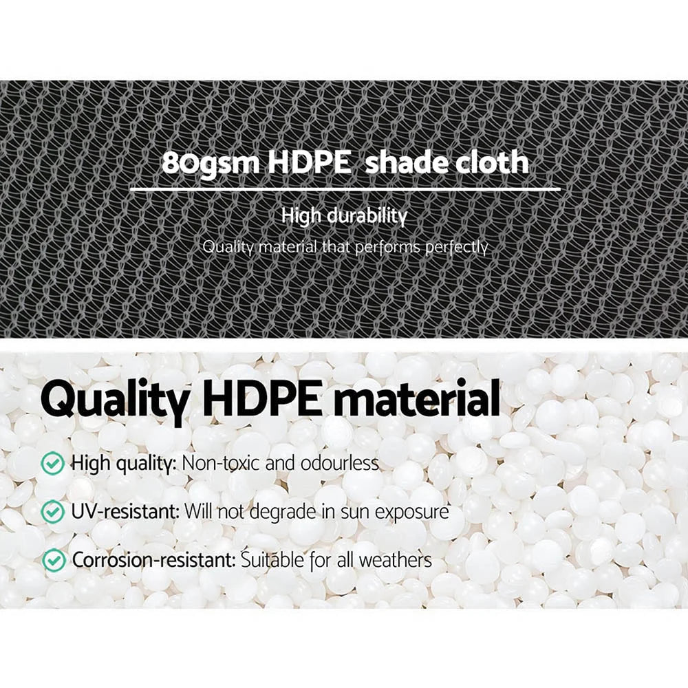 White mesh 66x30m shade sail with textile finish and neat seams