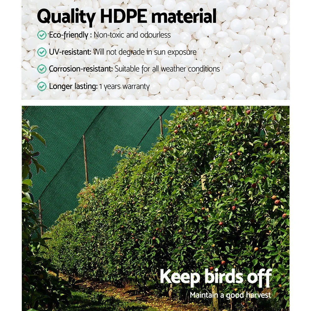 Sun Shade Cloth 90% 1.83×20m 195gsm Green Mesh - Instahut