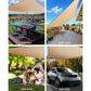 3x6m shade sail with textile finish and neat seams