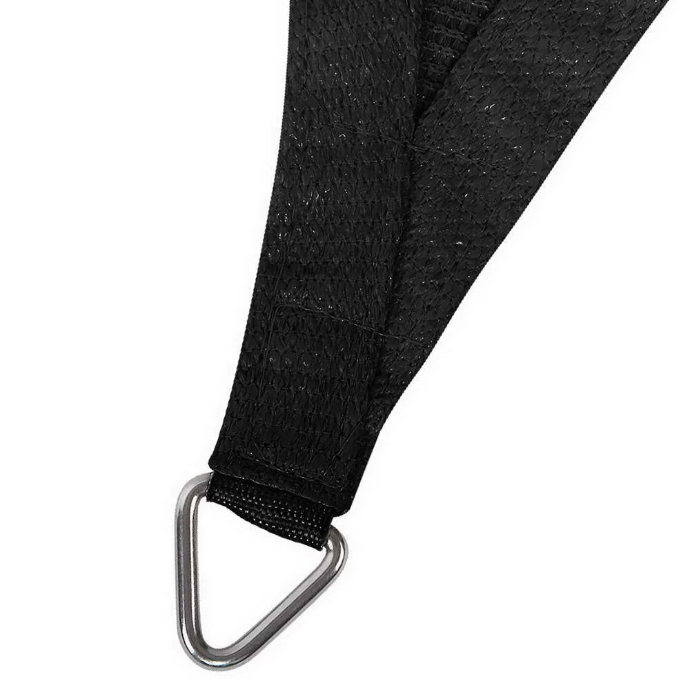 6m shade sail with fabric texture and stitched trim