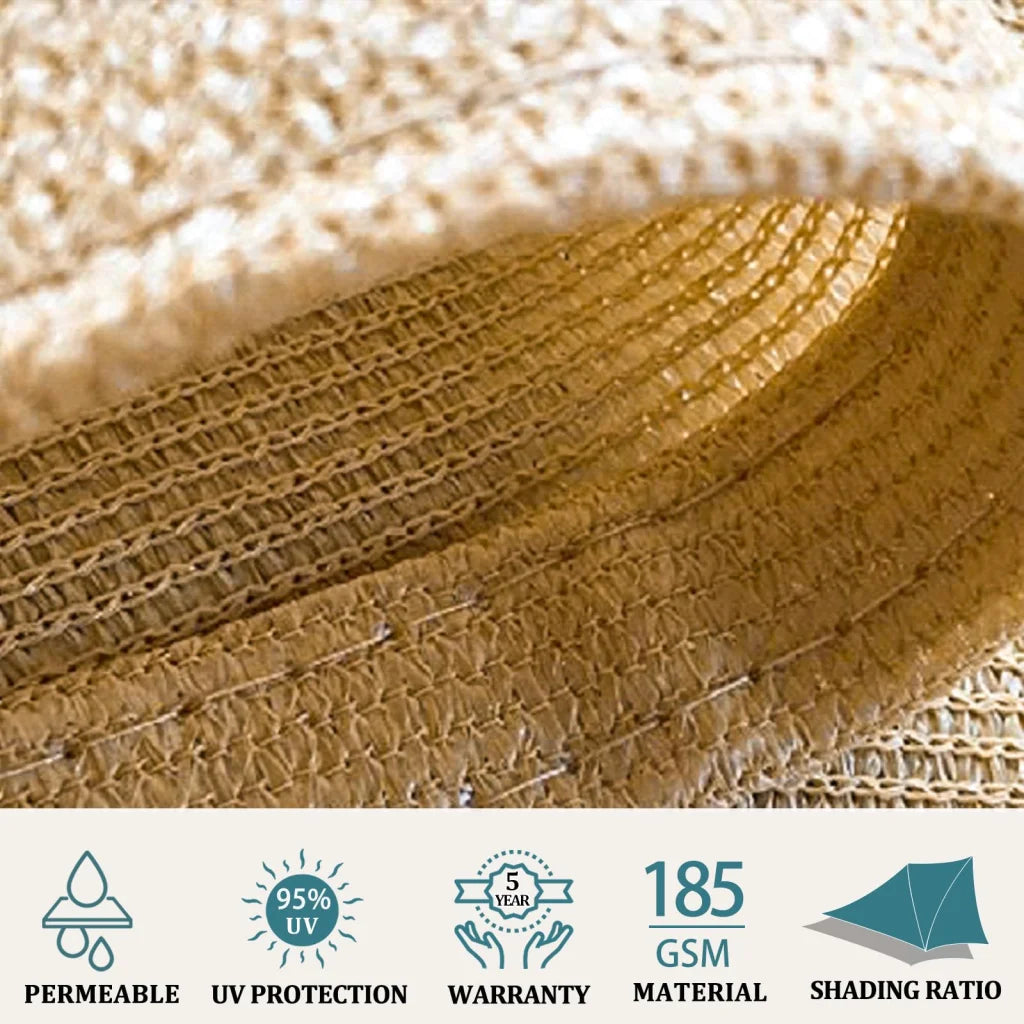 Sun Shade Sail Rectangle 3m x 5m for Patios Outdoor Canopy