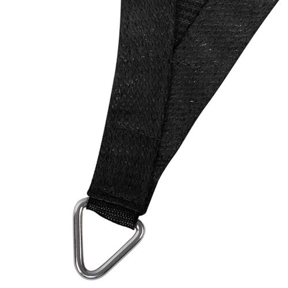 7m shade sail with fabric panel and reinforced edging