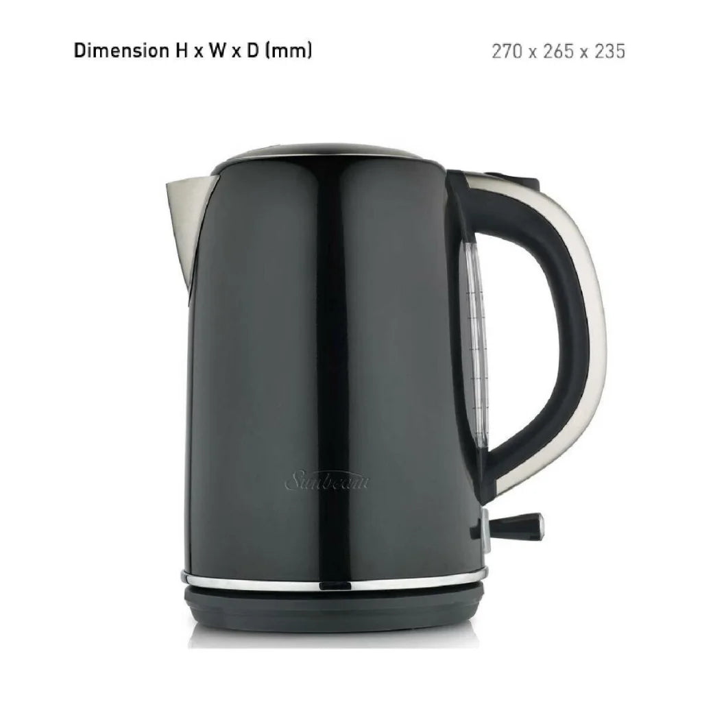 Sunbeam 1 7l Simply Stylish Black Fast Boil Cordless