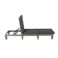 Sunbed Grey Rattan with Adjustable Recline - Furniture