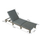 Sunbed Grey Rattan with Adjustable Recline - Furniture