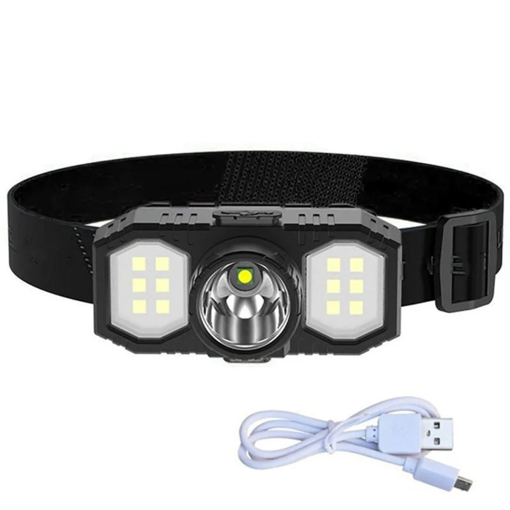 Super Bright Outdoor Head Headlight LED USB Rechargeable