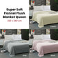 Super Soft Micro Flannel Plush Blanket Queen 220 x 240cm