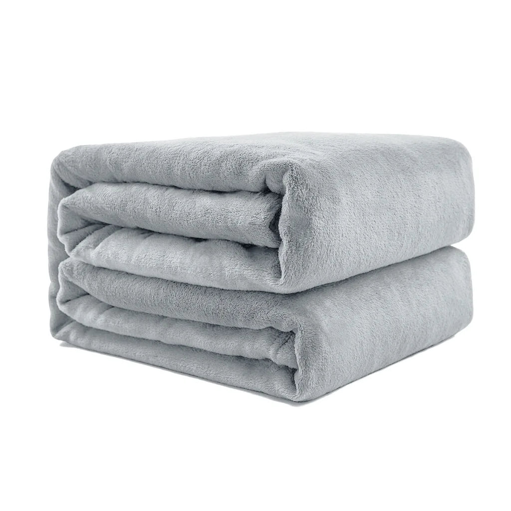 Super Soft Micro Flannel Plush Blanket Queen 220 x 240cm