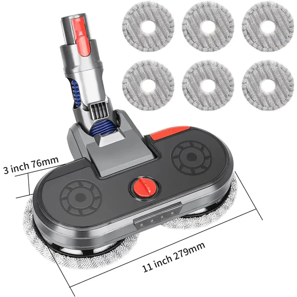Vacuum mop attachment with floor head and swivel connector