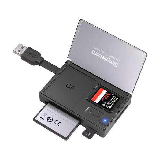 SuperSpeed USB 3.0 Card Reader 3-Slot with Card Storage