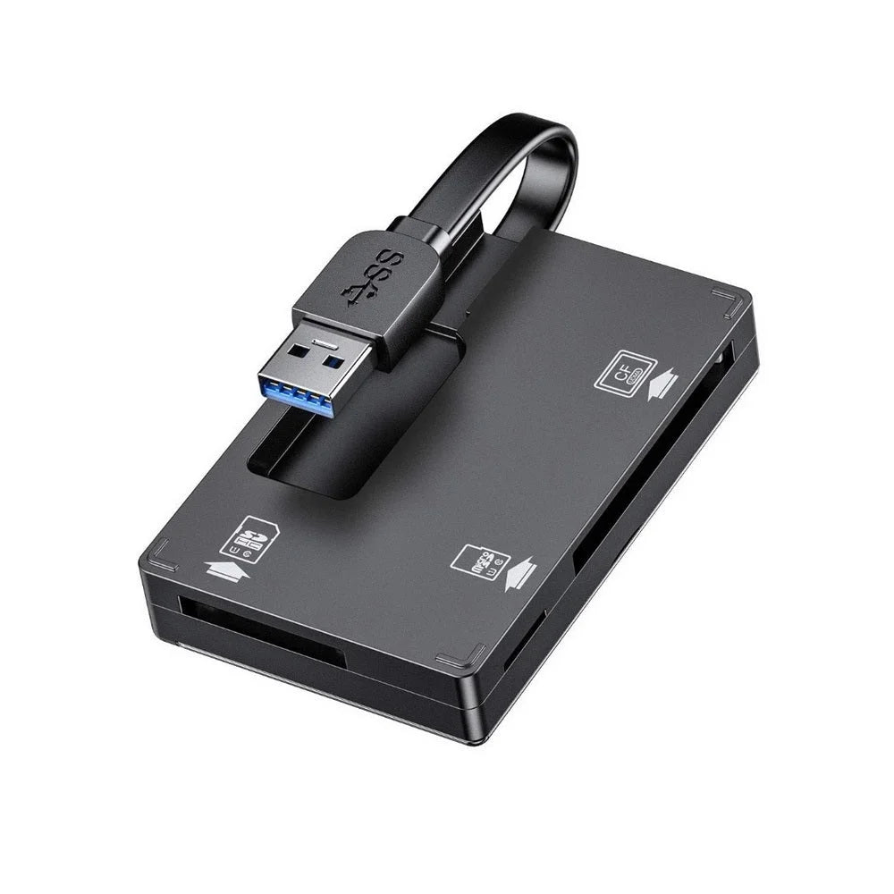 SuperSpeed USB 3.0 Card Reader 3-Slot with Card Storage