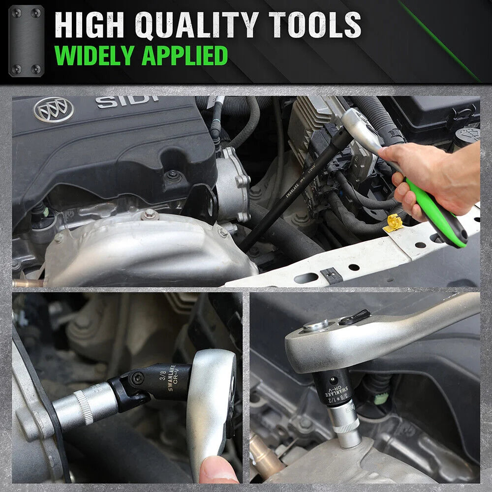 SWANLAKE 18Pcs Drive Tool Accessory Set with Extension Bars