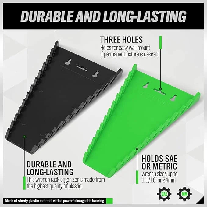 SWANLAKE 2Pack Magnetic Wrench Organizer wrench rack Tool