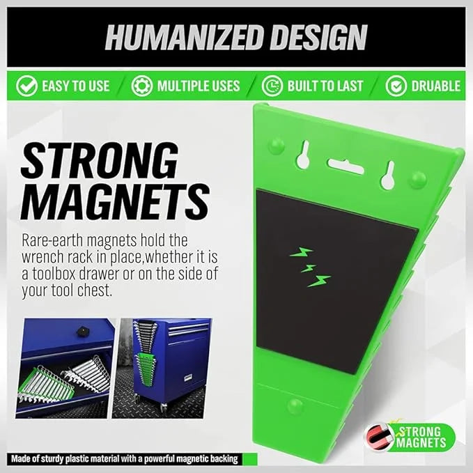 SWANLAKE 2Pack Magnetic Wrench Organizer wrench rack Tool