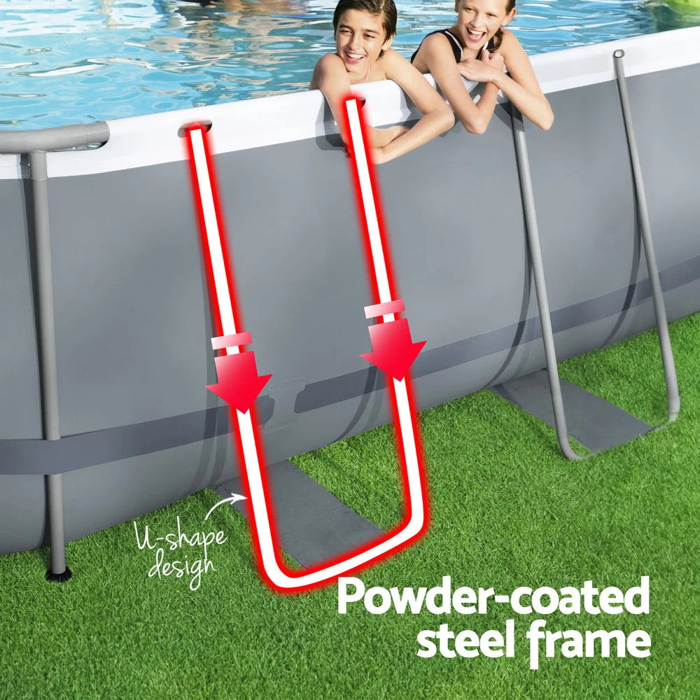Swimming Pool 427x250x100cm Steel Frame Above Ground