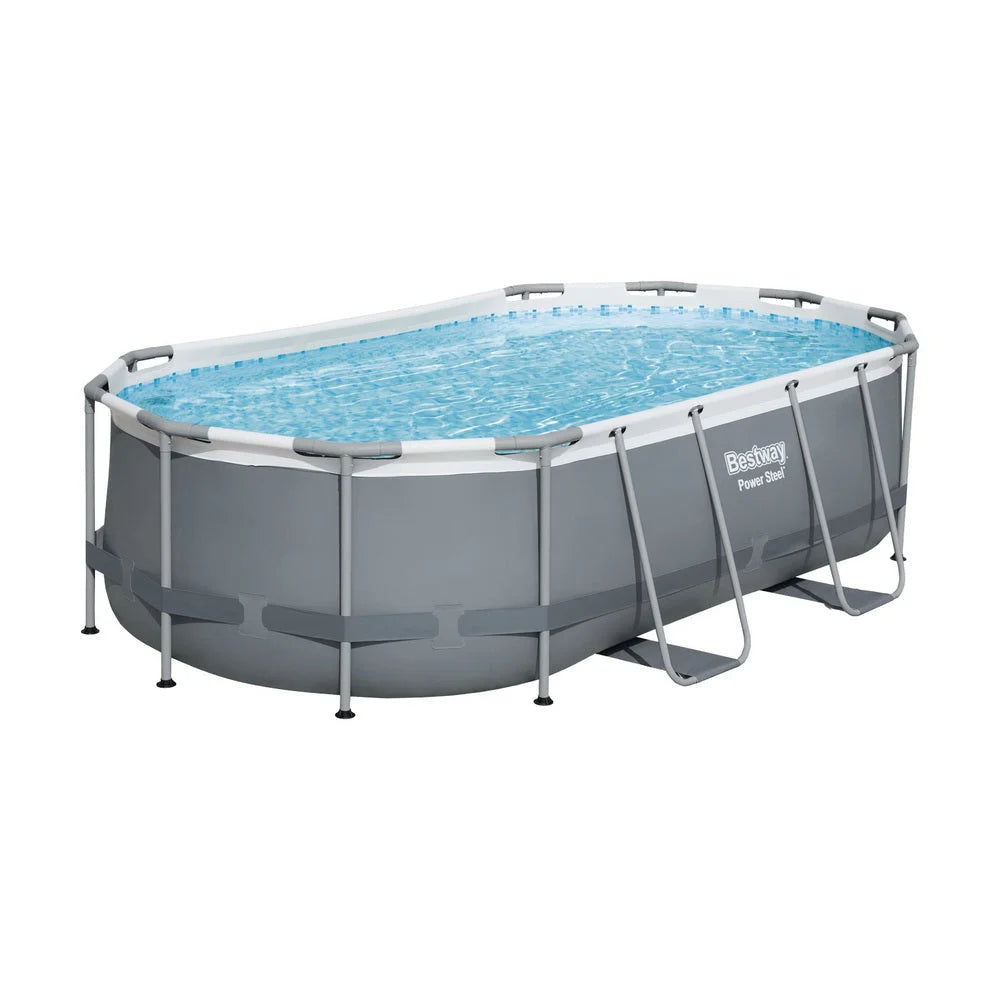Swimming Pool 427x250x100cm Steel Frame Above Ground
