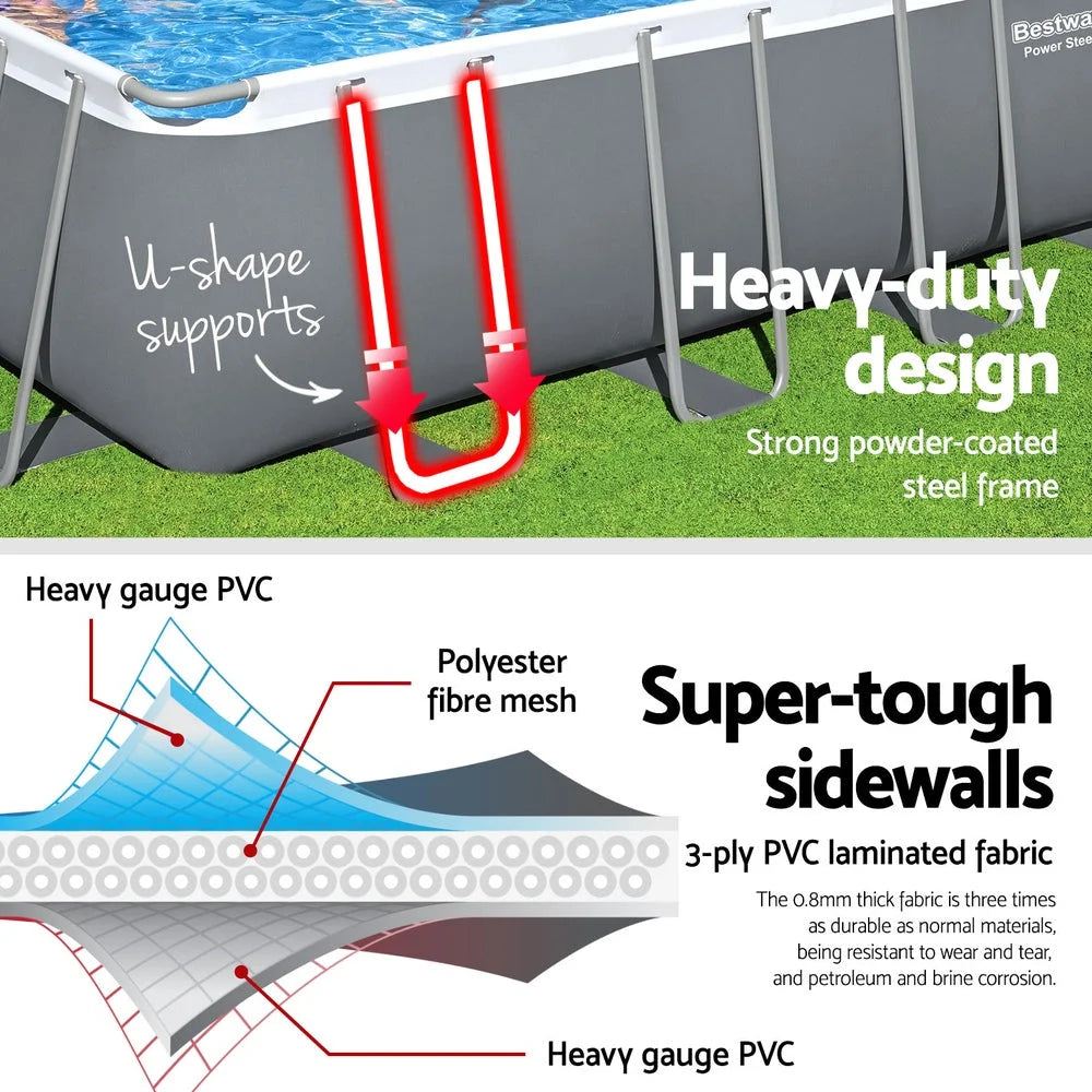 Swimming Pool 732x366x132CM Steel Frame Above Ground