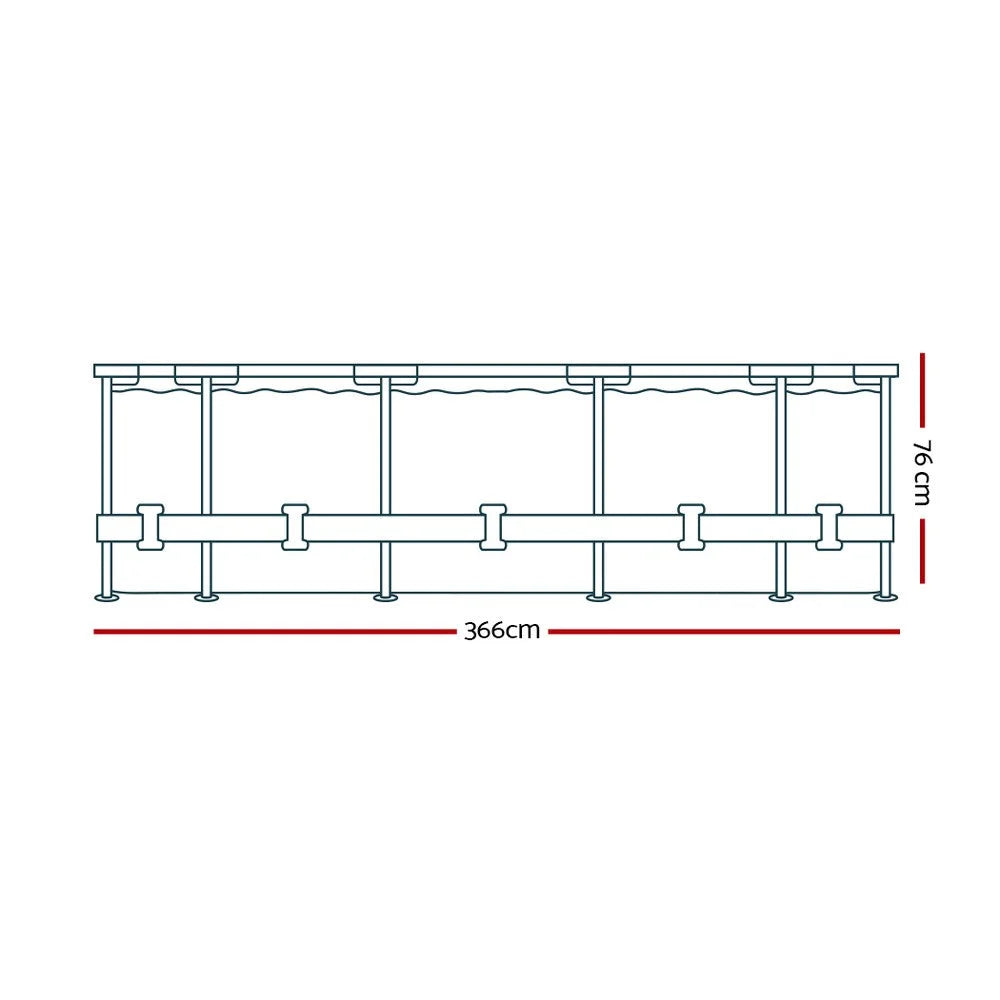 Swimming Pool Above Ground Power Steel Frame with Filter