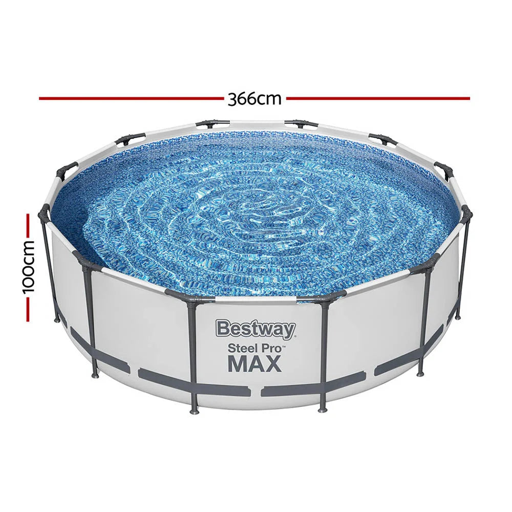 Swimming Pool Above Ground with Filter Pump Steel Pro Frame