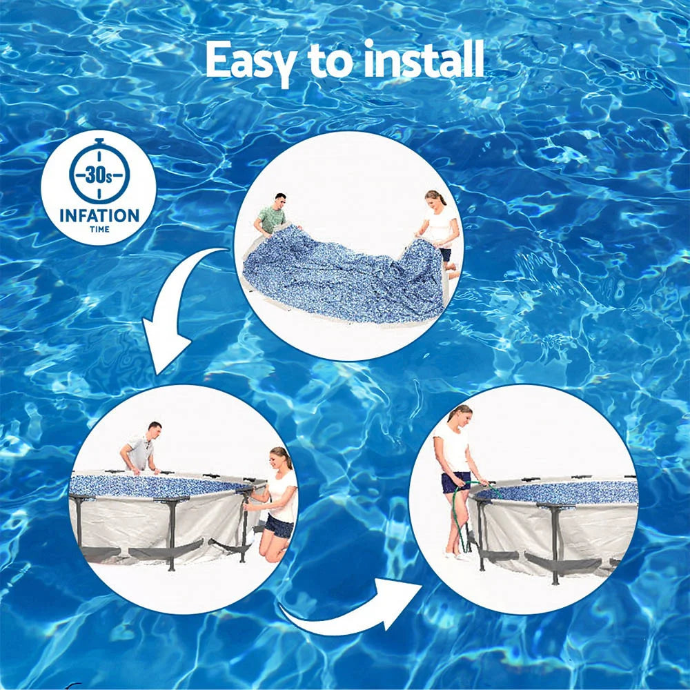 Swimming Pool Above Ground with Filter Pump Steel Pro Frame