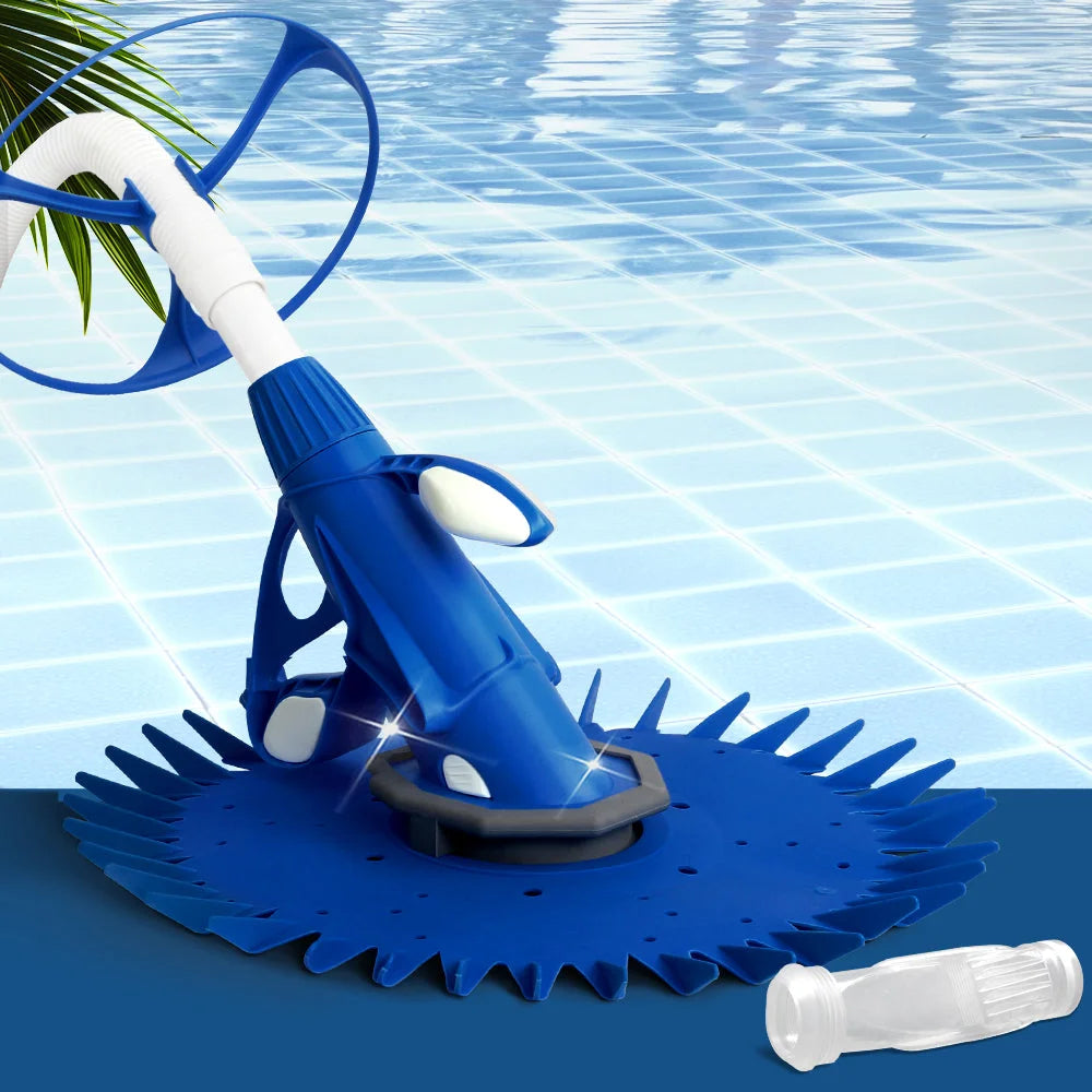 Swimming pool cleaner with handles, panels and accessory pieces