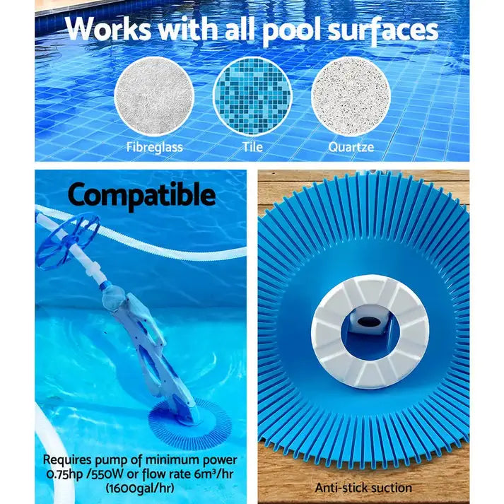 Swimming Pool Cleaner Floor Climb Wall Automatic Vacuum