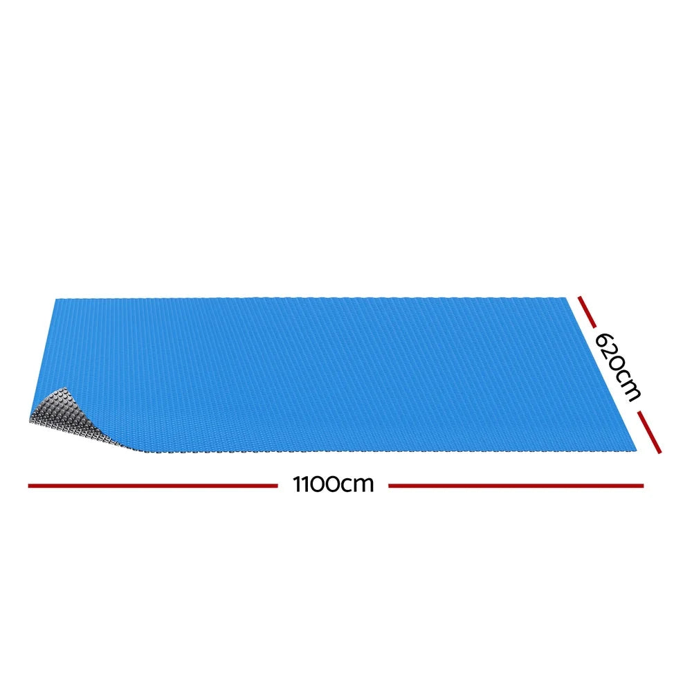 Blue 11x6 swimming pool cover with rectangular pool cover material