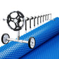Swimming Pool Cover 600 Micron 7x4m with Roller 5.55m Solar