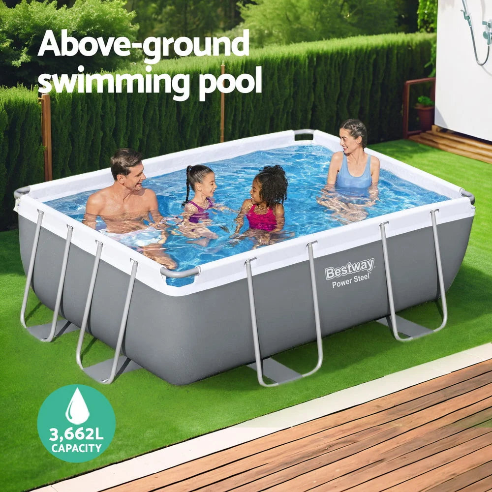 Swimming Pool Steel Frame 282x196x84cm Above Ground Pool